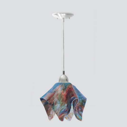 Jezebel Gallery Flame Signature 11" x 10" Large Daily Lily Pendant Light With Nickel Hardware