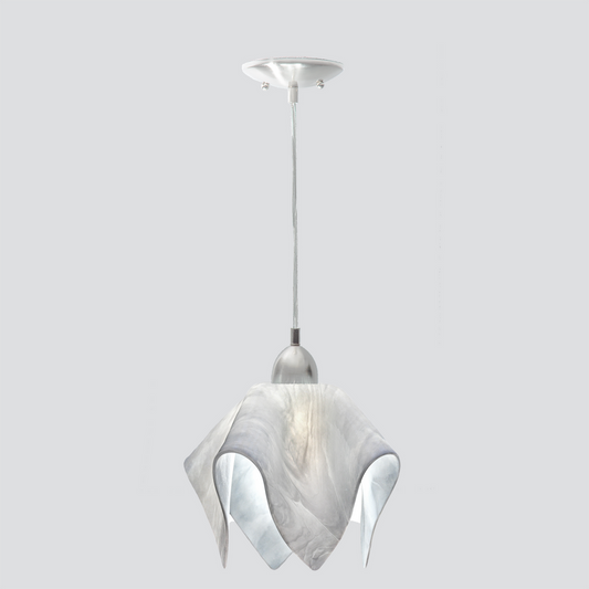Jezebel Gallery Flame Signature 11" x 10" Large Lotus Pendant Light With Nickel Hardware