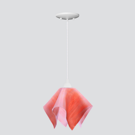 Jezebel Gallery Flame Signature 11" x 10" Large Peony Pendant Light With White Hardware