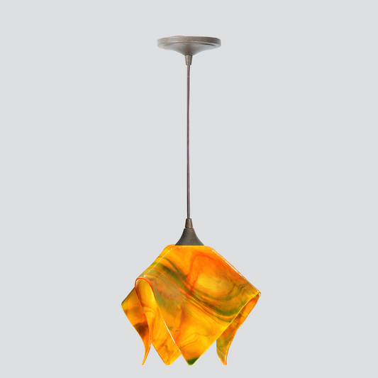 Jezebel Gallery Flame Signature 11" x 10" Large Snapdragon Pendant Light With Brown Hardware