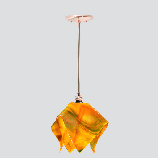Jezebel Gallery Flame Signature 11" x 10" Large Snapdragon Pendant Light With Copper Hardware