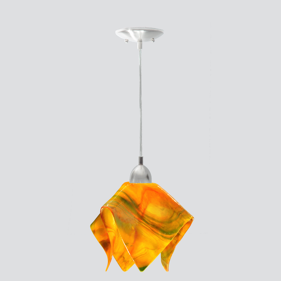 Jezebel Gallery Flame Signature 11" x 10" Large Snapdragon Pendant Light With Nickel Hardware