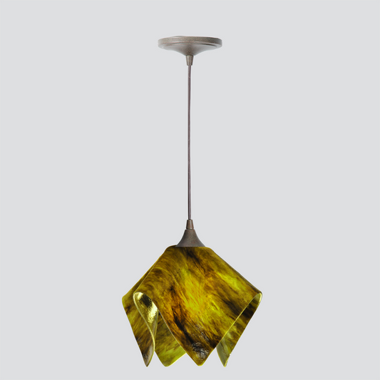 Jezebel Gallery Flame Signature 11" x 10" Large Treebark Pendant Light With Brown Hardware
