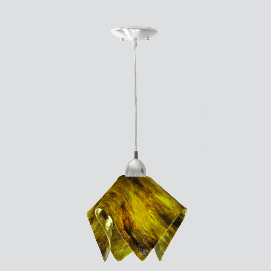 Jezebel Gallery Flame Signature 11" x 10" Large Treebark Pendant Light With Nickel Hardware