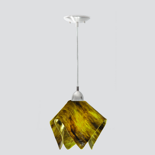 Jezebel Gallery Flame Signature 11" x 10" Large Treebark Pendant Light With Nickel Hardware