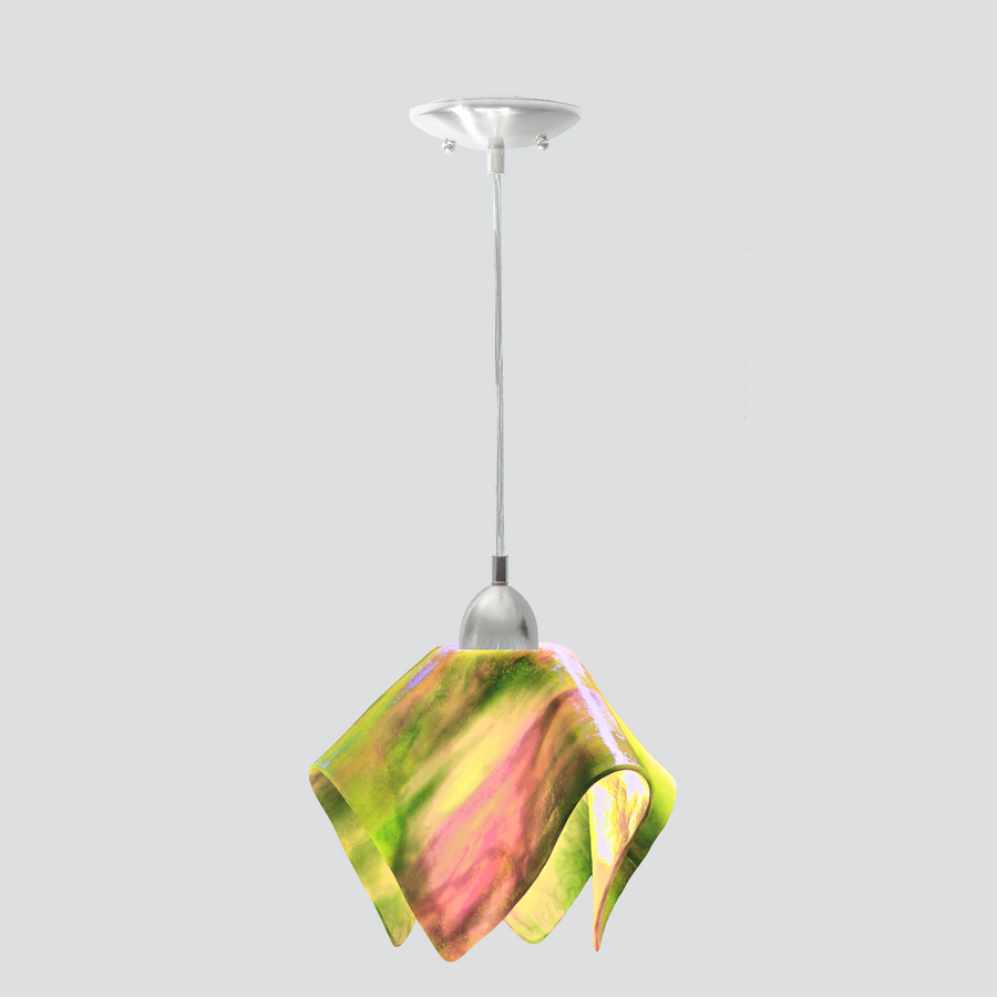 Jezebel Gallery Flame Signature 11" x 10" Large Tulip Pendant Light With Nickel Hardware