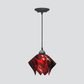 Jezebel Gallery Flame Signature 9" x 7" Small Azalea Pendant Light With Black Hardware