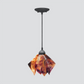Jezebel Gallery Flame Signature 9" x 7" Small Black Eyed Susan Pendant Light With Black Hardware