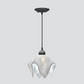 Jezebel Gallery Flame Signature 9" x 7" Small Lotus Pendant Light With Black Hardware