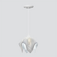 Jezebel Gallery Flame Signature 9" x 7" Small Lotus Pendant Light With White Hardware