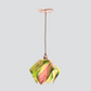 Jezebel Gallery Flame Signature 9" x 7" Small Tulip Pendant Light With Copper Hardware