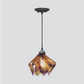 Jezebel Gallery Flame Signature 9" x 7" Small Wild Iris Pendant Light With Black Hardware
