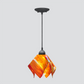 Jezebel Gallery Flame Signature 9" x 7" Small Zinna Pendant Light With Black Hardware
