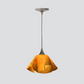 Jezebel Gallery Lily Radiance 11" x 7" Large Amber Pendant Light With Brown Hardware