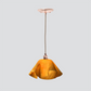 Jezebel Gallery Lily Radiance 11" x 7" Large Amber Pendant Light With Copper Hardware
