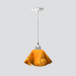 Jezebel Gallery Lily Radiance 11" x 7" Large Amber Pendant Light With Nickel Hardware