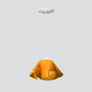 Jezebel Gallery Lily Radiance 11" x 7" Large Amber Pendant Light With White Hardware