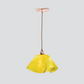 Jezebel Gallery Lily Radiance 11" x 7" Large Canary Yellow Pendant Light With Copper Hardware
