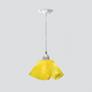 Jezebel Gallery Lily Radiance 11" x 7" Large Canary Yellow Pendant Light With Nickel Hardware