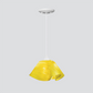 Jezebel Gallery Lily Radiance 11" x 7" Large Canary Yellow Pendant Light With White Hardware