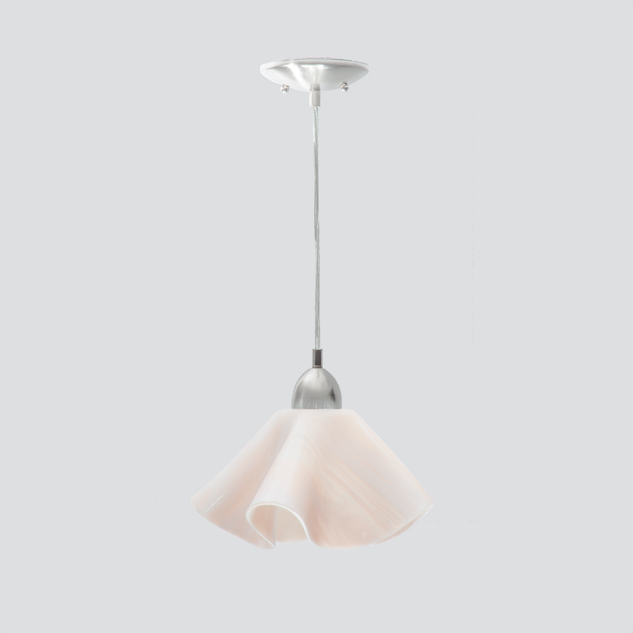 Jezebel Gallery Lily Radiance 11" x 7" Large Champagne Pendant Light With Nickel Hardware