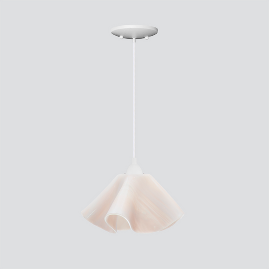 Jezebel Gallery Lily Radiance 11" x 7" Large Champagne Pendant Light With White Hardware