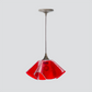 Jezebel Gallery Lily Radiance 11" x 7" Large Cherry Ruby Pendant Light With Brown Hardware