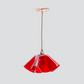 Jezebel Gallery Lily Radiance 11" x 7" Large Cherry Ruby Pendant Light With Copper Hardware