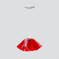 Jezebel Gallery Lily Radiance 11" x 7" Large Cherry Ruby Pendant Light With White Hardware