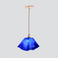 Jezebel Gallery Lily Radiance 11" x 7" Large Cobalt Blue Pendant Light With Copper Hardware