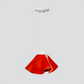 Jezebel Gallery Lily Radiance 11" x 7" Large Fiery Red Pendant Light With White Hardware