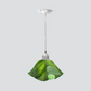 Jezebel Gallery Lily Radiance 11" x 7" Large Grass Green Pendant Light With Nickel Hardware
