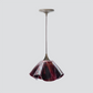 Jezebel Gallery Lily Radiance 11" x 7" Large Plum Pendant Light With Brown Hardware