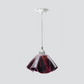 Jezebel Gallery Lily Radiance 11" x 7" Large Plum Pendant Light With Nickel Hardware