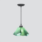 Jezebel Gallery Lily Radiance 11" x 7" Large Seafoam Green Pendant Light With Black Hardware
