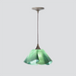 Jezebel Gallery Lily Radiance 11" x 7" Large Seafoam Green Pendant Light With Brown Hardware