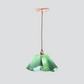 Jezebel Gallery Lily Radiance 11" x 7" Large Seafoam Green Pendant Light With Copper Hardware