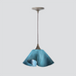 Jezebel Gallery Lily Radiance 11" x 7" Large Sky Blue Pendant Light With Brown Hardware