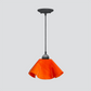 Jezebel Gallery Lily Radiance 11" x 7" Large Tangerine Pendant Light With Black Hardware