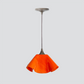 Jezebel Gallery Lily Radiance 11" x 7" Large Tangerine Pendant Light With Brown Hardware