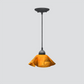 Jezebel Gallery Lily Radiance 9" x 5" Small Amber Pendant Light With Black Hardware