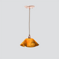 Jezebel Gallery Lily Radiance 9" x 5" Small Amber Pendant Light With Copper Hardware