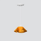 Jezebel Gallery Lily Radiance 9" x 5" Small Amber Pendant Light With White Hardware