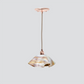 Jezebel Gallery Lily Radiance 9" x 5" Small Bisque Pendant Light With Copper Hardware