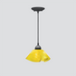 Jezebel Gallery Lily Radiance 9" x 5" Small Canary Yellow Pendant Light With Black Hardware