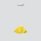 Jezebel Gallery Lily Radiance 9" x 5" Small Canary Yellow Pendant Light With White Hardware
