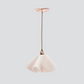 Jezebel Gallery Lily Radiance 9" x 5" Small Champagne Pendant Light With Copper Hardware