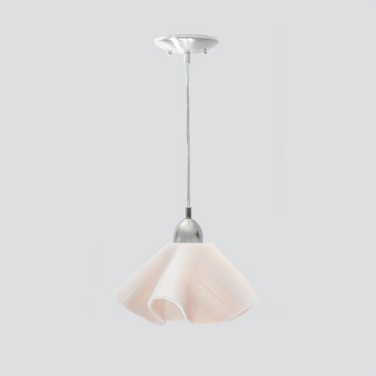 Jezebel Gallery Lily Radiance 9" x 5" Small Champagne Pendant Light With Nickel Hardware