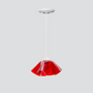 Jezebel Gallery Lily Radiance 9" x 5" Small Cherry Ruby Pendant Light With White Hardware