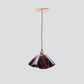 Jezebel Gallery Lily Radiance 9" x 5" Small Plum Pendant Light With Copper Hardware